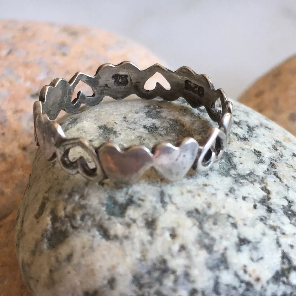Sterling Silver Vintage Heart Shaped Ring